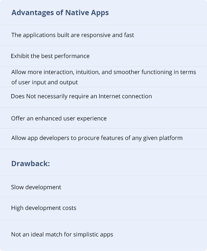 advantage & disadvantage of hybrid apps